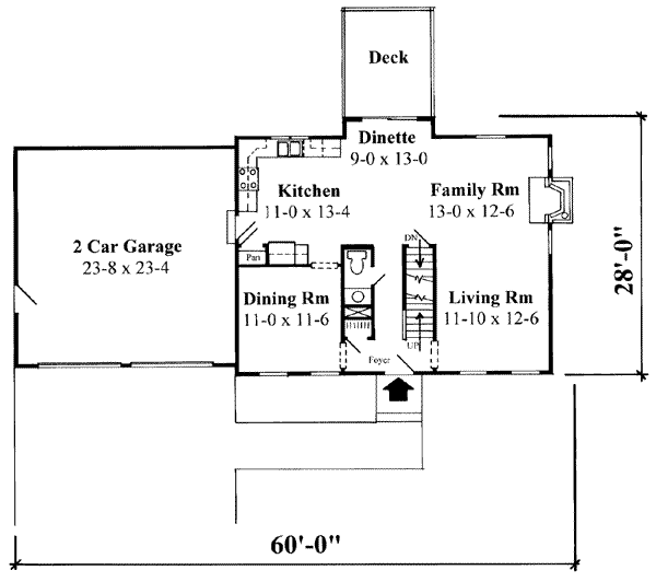 Colonial Floor Plan - Main Floor Plan #75-159