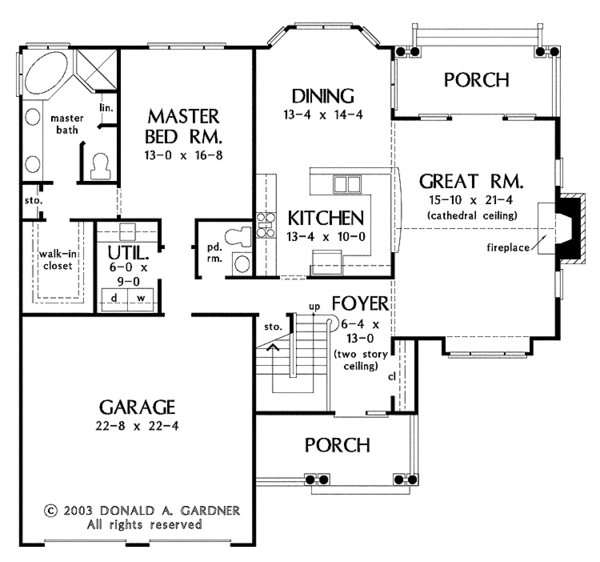 Architectural House Design - Classical Floor Plan - Main Floor Plan #929-543