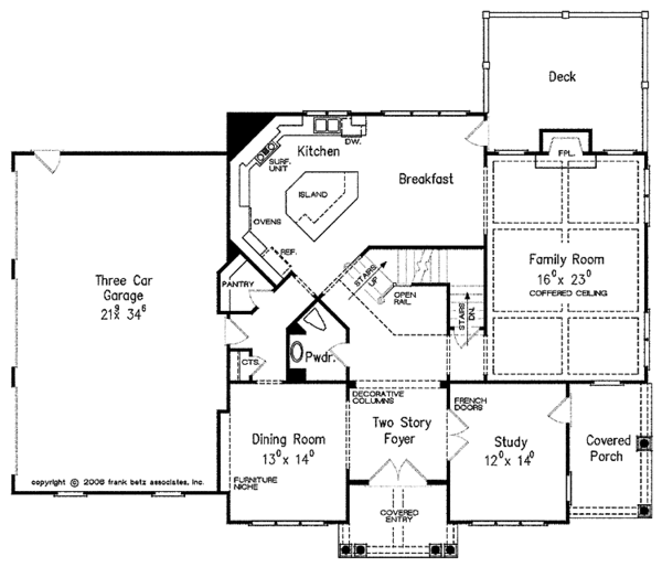 Architectural House Design - Traditional Floor Plan - Main Floor Plan #927-406