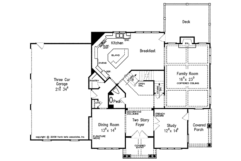 Home Plan - Floor Plan - Main Floor for Traditional House Plan #927-406 - 4 bed, 4.5 bath