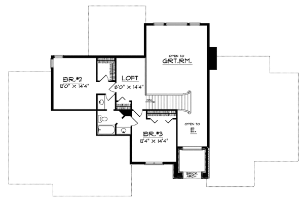 Home Plan - Traditional Floor Plan - Upper Floor Plan #70-1369