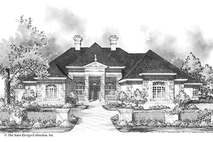 European Exterior - Front Elevation Plan #930-294