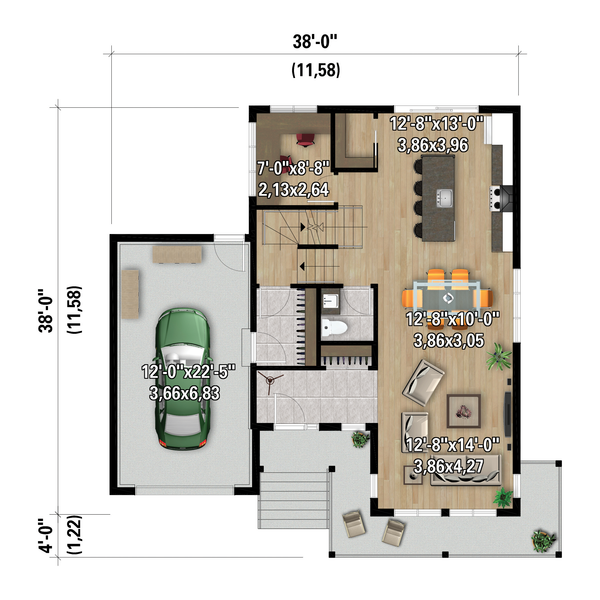 House Blueprint - Farmhouse Floor Plan - Main Floor Plan #25-5039