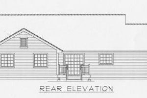 Exterior - Rear Elevation for Ranch House Plan #112-112 - 3 bed, 2 bath