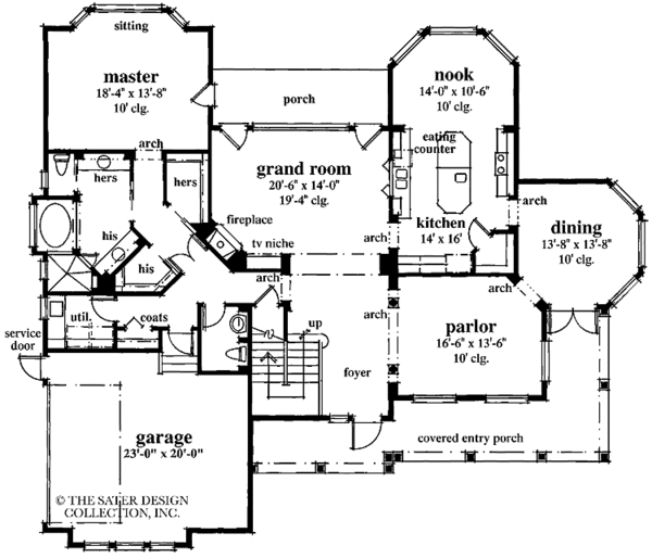 Architectural House Design - Country Floor Plan - Main Floor Plan #930-56