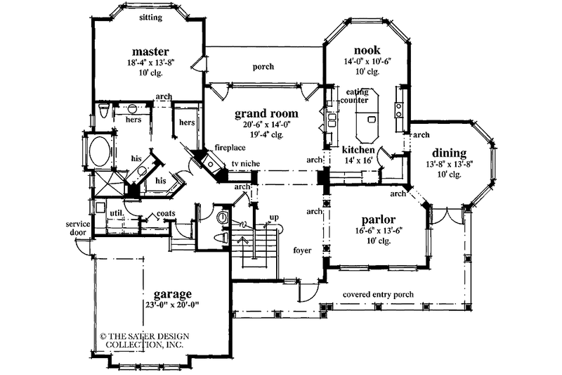 Home Plan - Floor Plan - Main Floor for Country House Plan #930-56 - 4 bed, 2.5 bath
