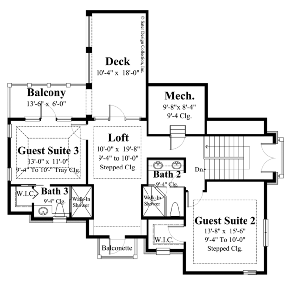 Home Plan - European Floor Plan - Upper Floor Plan #930-445