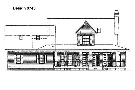 Exterior - Rear Elevation for Country House Plan #929-187 - 4 bed, 3.5 bath