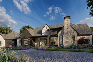 Dream House Plan - Exterior - Front Elevation for Tudor House Plan #1069-37 - 2 bed, 2.5 bath