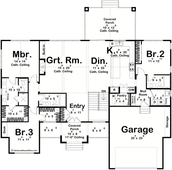 Dream House Plan - Cottage Floor Plan - Main Floor Plan #455-740