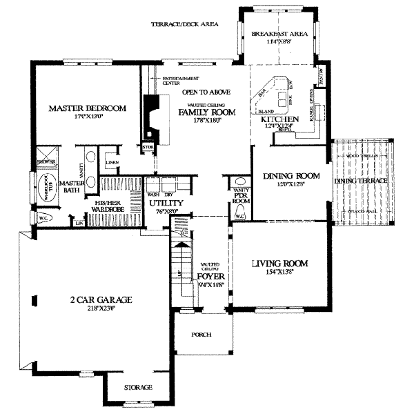 Dream House Plan - European Floor Plan - Main Floor Plan #137-168