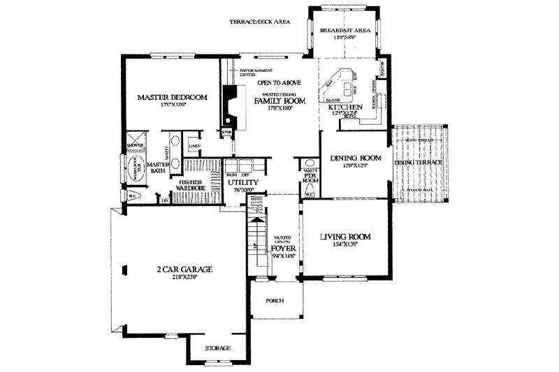 Home Plan - Floor Plan - Main Floor for European House Plan #137-168 - 4 bed, 3.5 bath