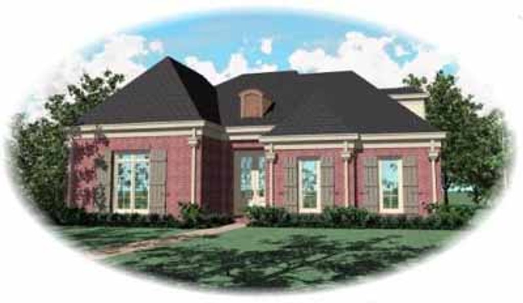 Exterior - Front Elevation 2 for Traditional House Plan #81-359 - 3 bed, 3 bath