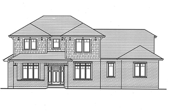 Exterior - Front Elevation 4 for Craftsman House Plan #46-835 - 4 bed, 2.5 bath