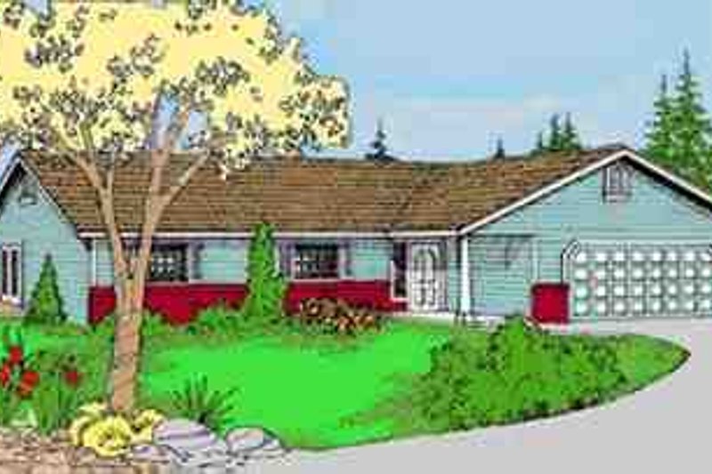 House Design - Ranch Exterior - Front Elevation Plan #60-608