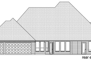 Exterior - Rear Elevation for Tudor House Plan #84-601 - 4 bed, 3.5 bath
