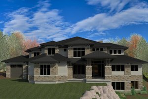 Contemporary Exterior - Front Elevation Plan #920-90