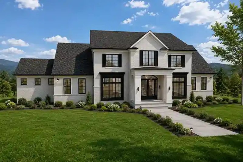 House Blueprint - Exterior - Front Elevation 2 for Colonial House Plan #1116-40 - 4 bed, 4.5 bath