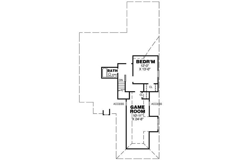 Home Plan - Floor Plan - Upper Floor for Southern House Plan #34-179 - 3 bed, 3 bath