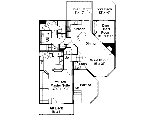 Home Plan - Contemporary Floor Plan - Main Floor Plan #124-323