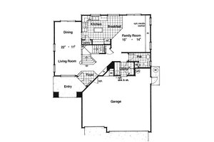 Floor Plan - Main Floor for European House Plan #417-175 - 4 bed, 2.5 bath