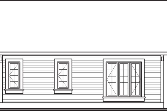 Exterior - Rear Elevation for Cottage House Plan #23-113 - 1 bed, 1 bath