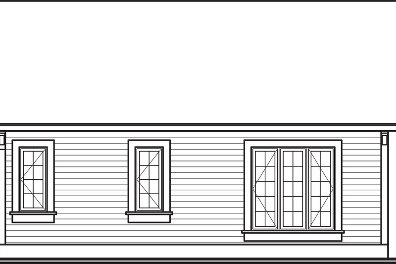 Home Plan - Exterior - Rear Elevation for Cottage House Plan #23-113 - 1 bed, 1 bath