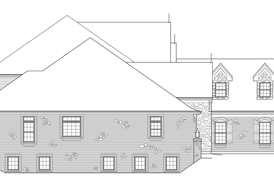 Exterior - Other Elevation for Tudor House Plan #57-575 - 4 bed, 4.5 bath