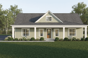 House Blueprint - Farmhouse Exterior - Front Elevation Plan #923-452