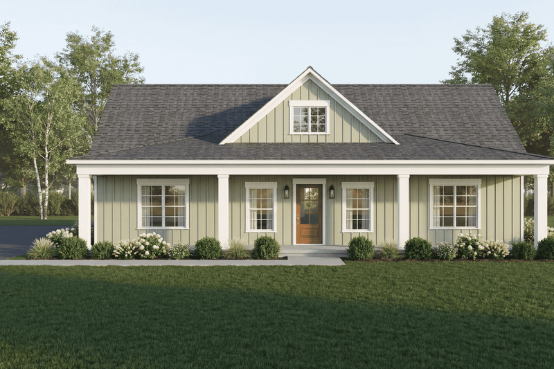 House Blueprint - Farmhouse Exterior - Front Elevation Plan #923-452