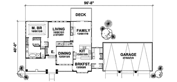 Country Floor Plan - Main Floor Plan #50-238