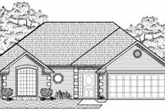 Exterior - Front Elevation for Traditional House Plan #65-136 - 3 bed, 2 bath