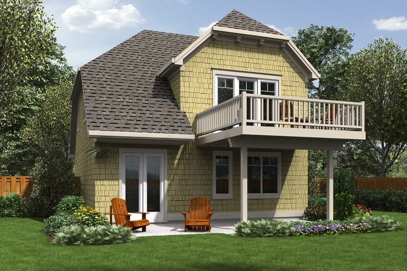 House Blueprint - Exterior - Rear Elevation for Cottage House Plan #48-486 - 3 bed, 2 bath