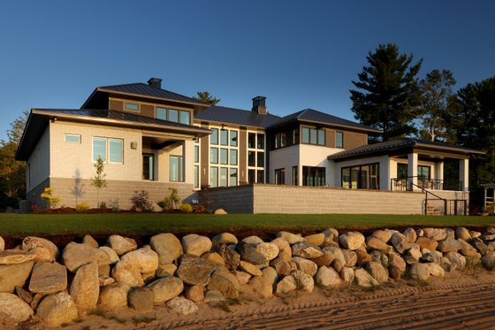 Exterior - Rear Elevation 2 for Contemporary House Plan #928-379 - 4 bed, 4.5 bath