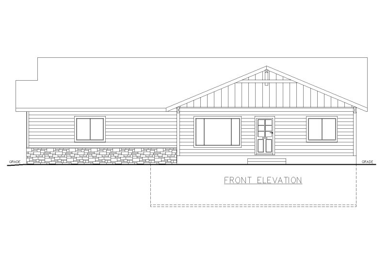 House Design - Exterior - Front Elevation 3 for Bungalow House Plan #117-1079 - 3 bed, 2 bath