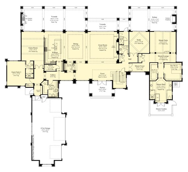Architectural House Design - Contemporary Floor Plan - Main Floor Plan #930-544