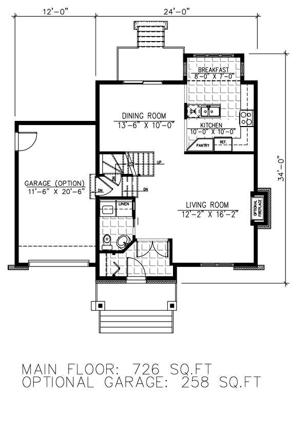 Cottage Floor Plan - Main Floor Plan #138-371