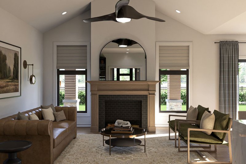 House Design - Interior - Family Room for Modern House Plan #455-346 - 4 bed, 2.5 bath