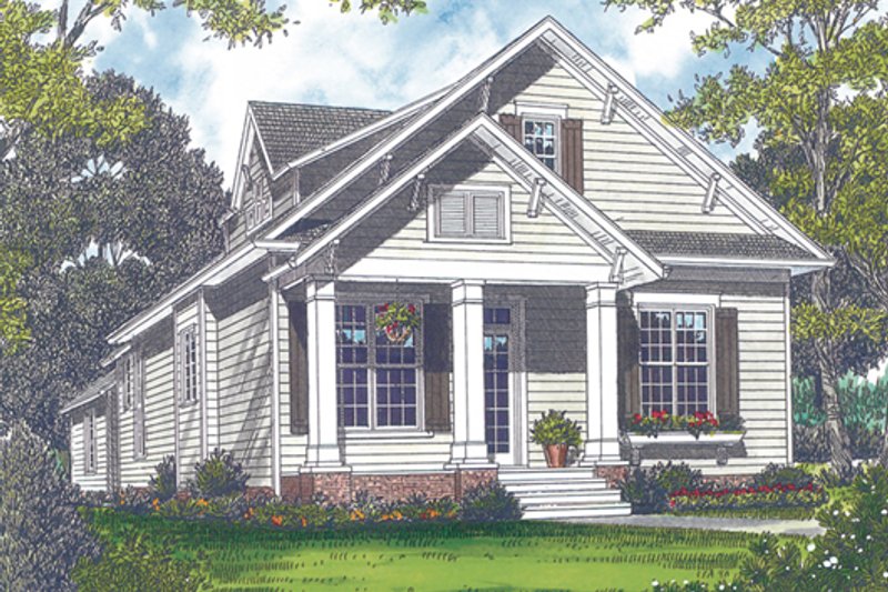 House Plan Design - Bungalow Exterior - Front Elevation Plan #453-6