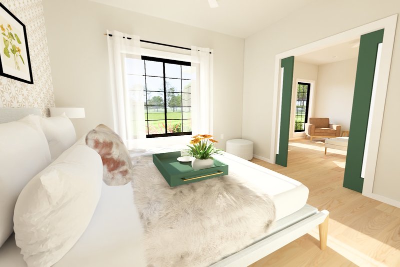 House Design - Interior - Master Bedroom 2 for Farmhouse House Plan #126-295 - 1 bed, 1 bath