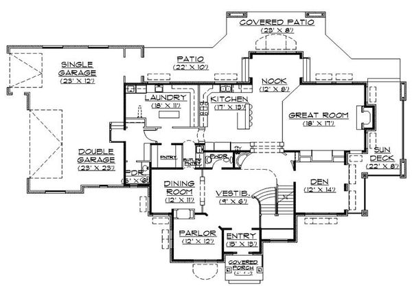 House Plan Design - Traditional Floor Plan - Main Floor Plan #5-438