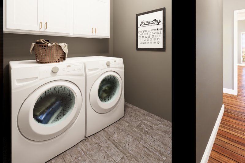 Home Plan - Interior - Laundry for Country House Plan #44-196 - 3 bed, 2 bath