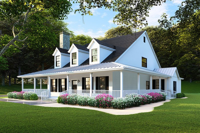 One Story Wrap Around Porch House Plans