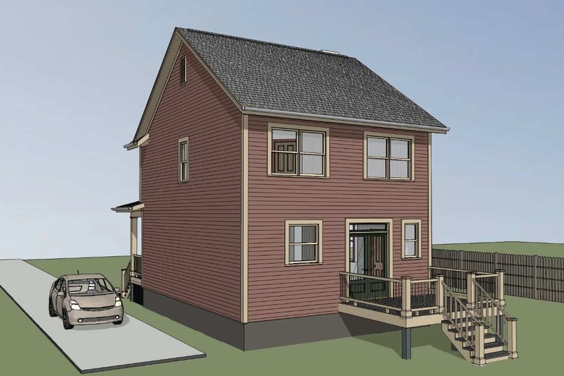 Home Plan - Country Exterior - Rear Elevation Plan #79-173