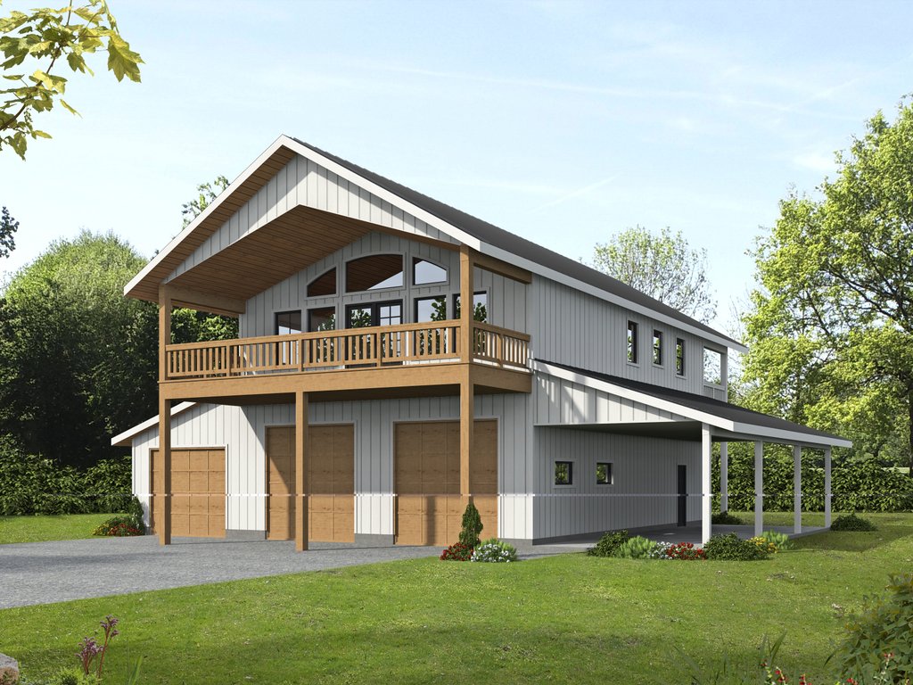 Farmhouse Style House Plan - 1 Beds 2 Baths 1696 Sq/Ft Plan #117-929 ...