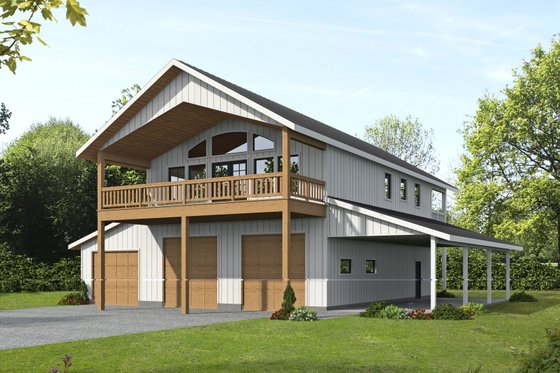 Country 5 Car Garage Plan