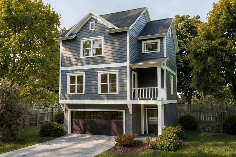 Architectural House Design - Exterior - Front Elevation 2 for Traditional House Plan #79-145 - 2 bed, 3 bath