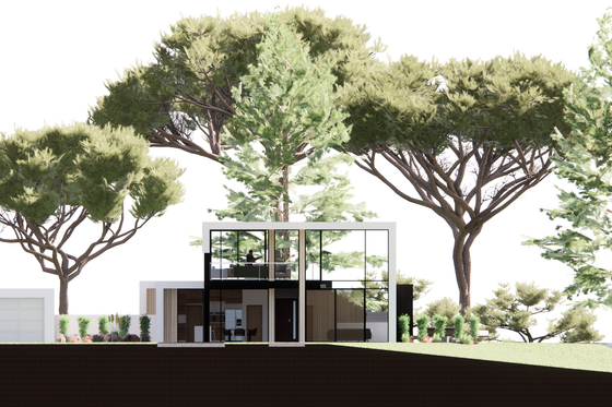 Exterior - Front Elevation 4 for Modern House Plan #473-1 - 3 bed, 2.5 bath