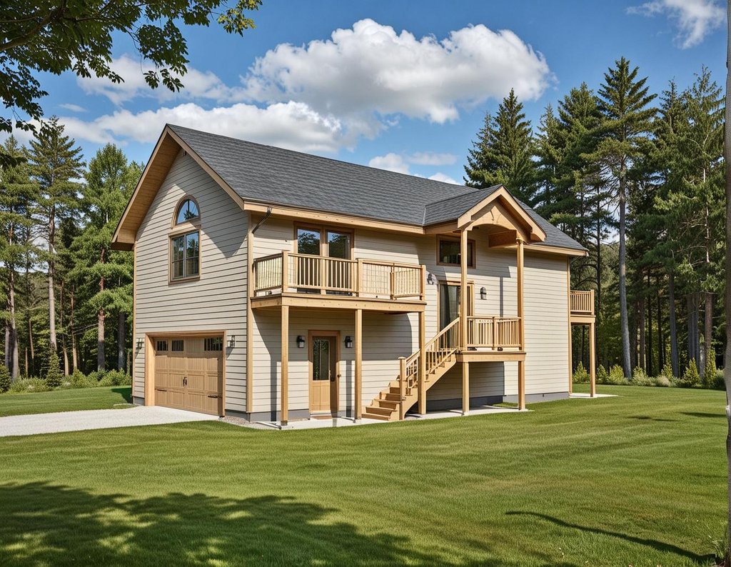 Exterior - Front Elevation 2 for Country House Plan #117-202 - 3 bed, 3 bath