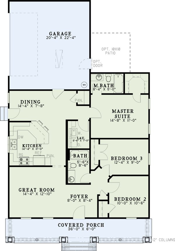 Cabin Floor Plan - Main Floor Plan #17-2216